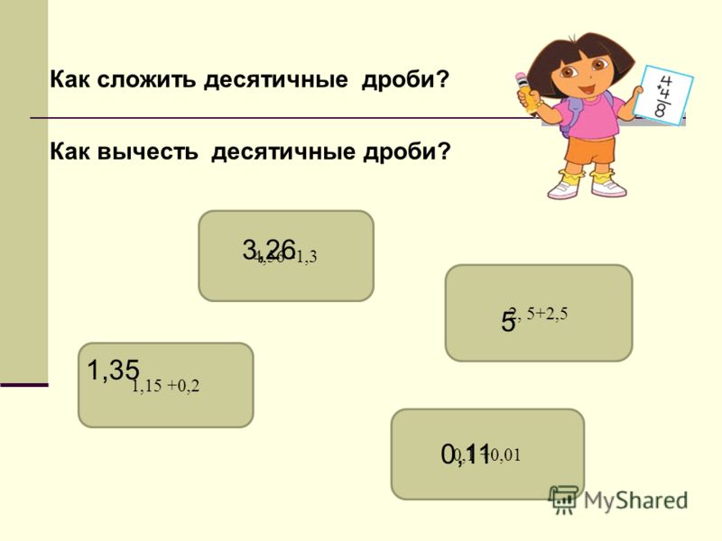 Одна пятая см. Сложить и вычесть десятичные дроби.