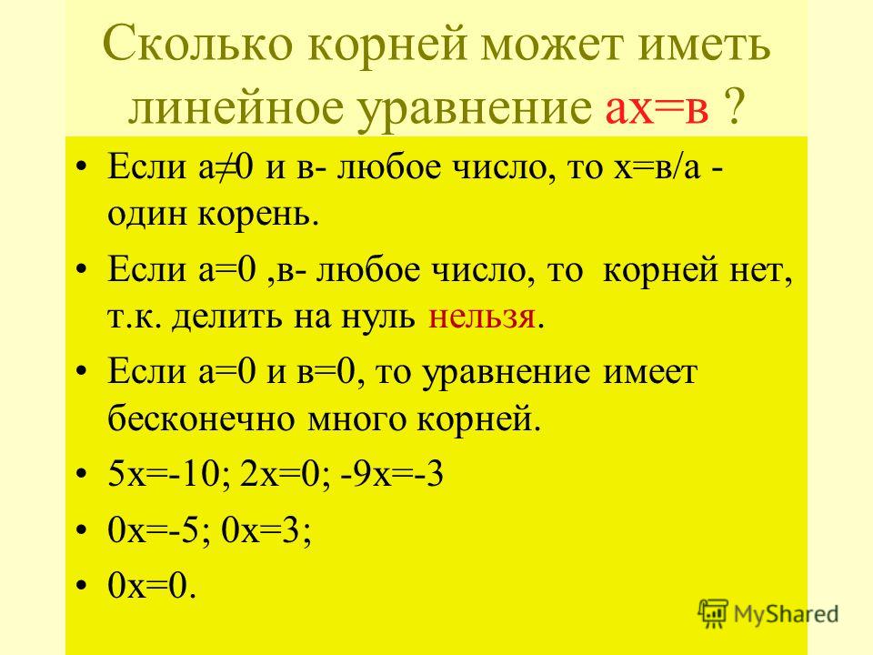 Числа x1 и x2. Уравнение не имеющее корня.