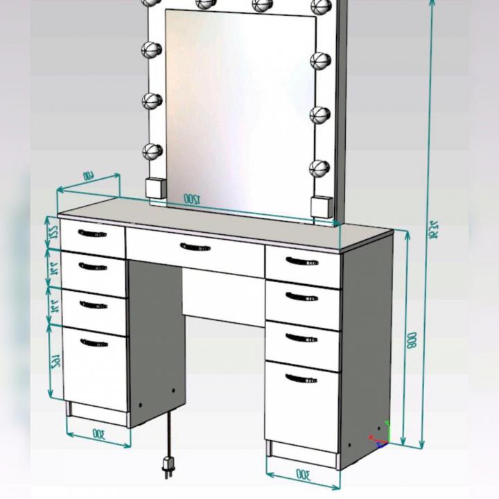Глубина туалетного столика. Туалетный столик парикмахера. Макияжный столик высота. Высота туалетного столика. Туалетный столик с зеркалом Размеры.