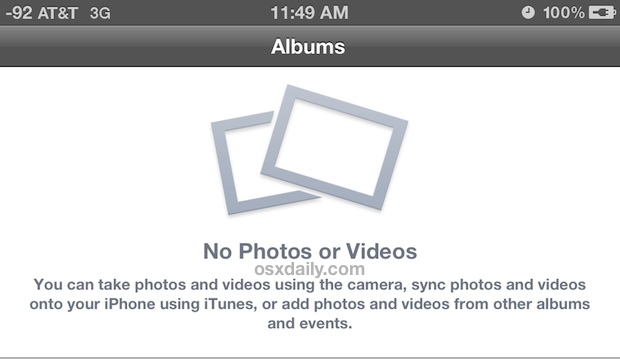 Remove all photos from Camera Roll on iPhone 