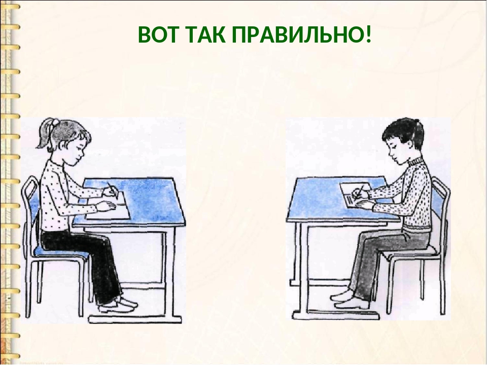 Разве это правильно. Правильная поза при письме. Правильная посадка за партой при письме. Посадка ребенка при письме. Положение руки при письме.