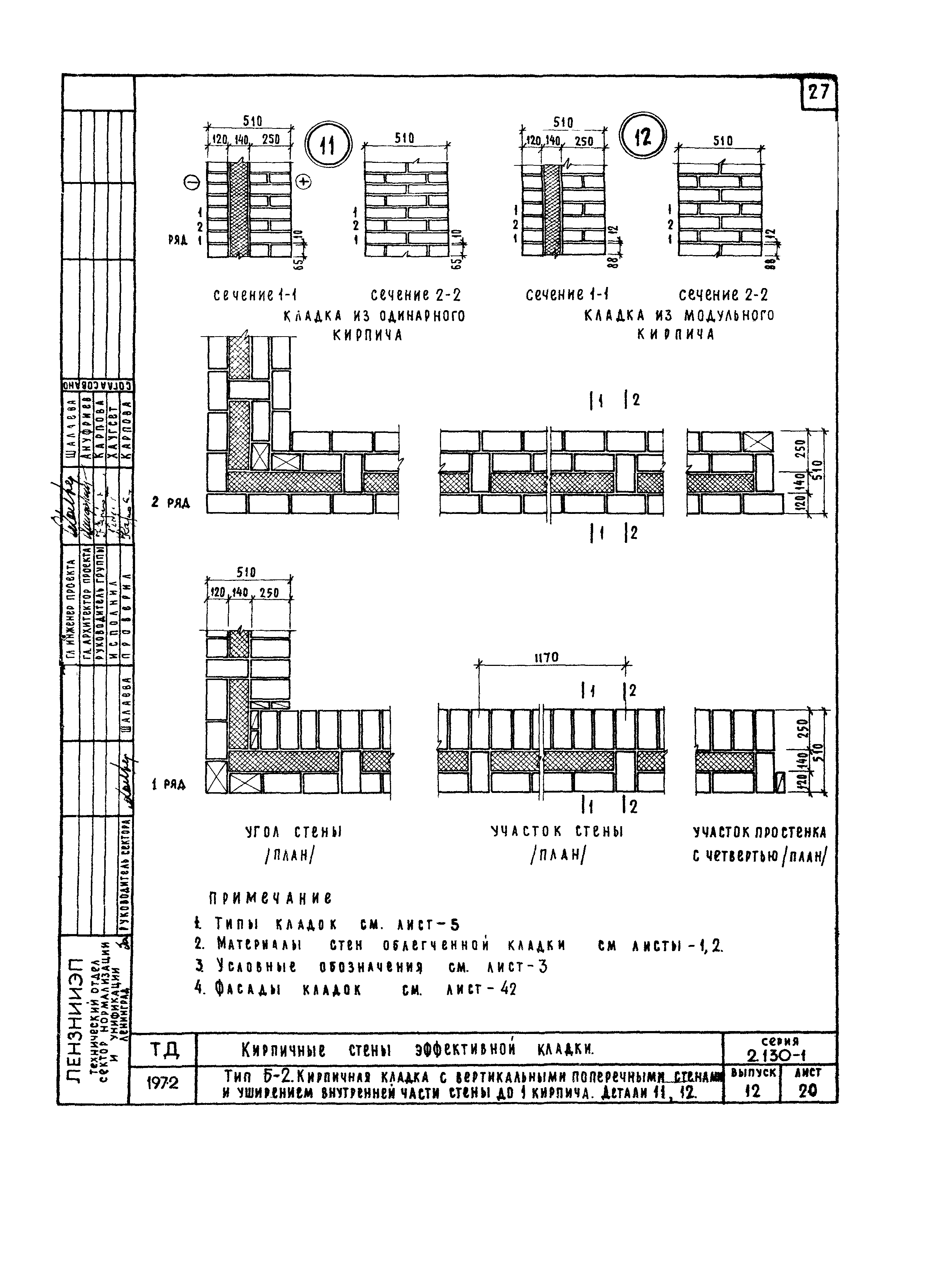 Кирпичная кладка размеры