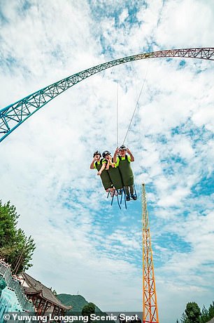 The arch of the extreme ride is a whopping 328 feet tall, roughly the equivalent of a 30-storey building