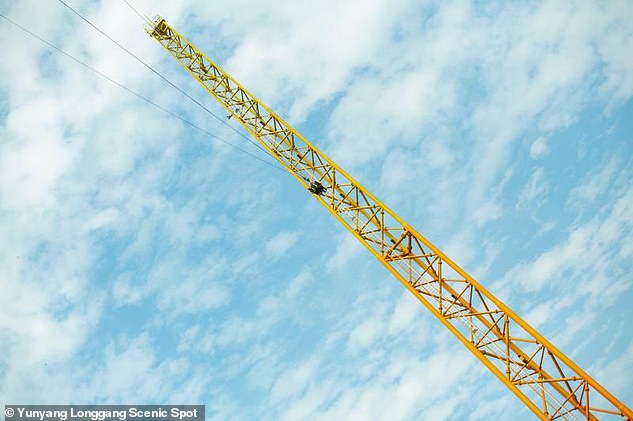An engineer said the swing could reach a maximum angle of 90 degrees above the ground or 230 feet from the edge of the cliff. He also ensured the public the safety of the machine