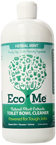 Eco Me Natural Powerful Deep Cleaning Toilet Bowl Cleaner, Healthy Herbal Mint Scent, 32 Ounces