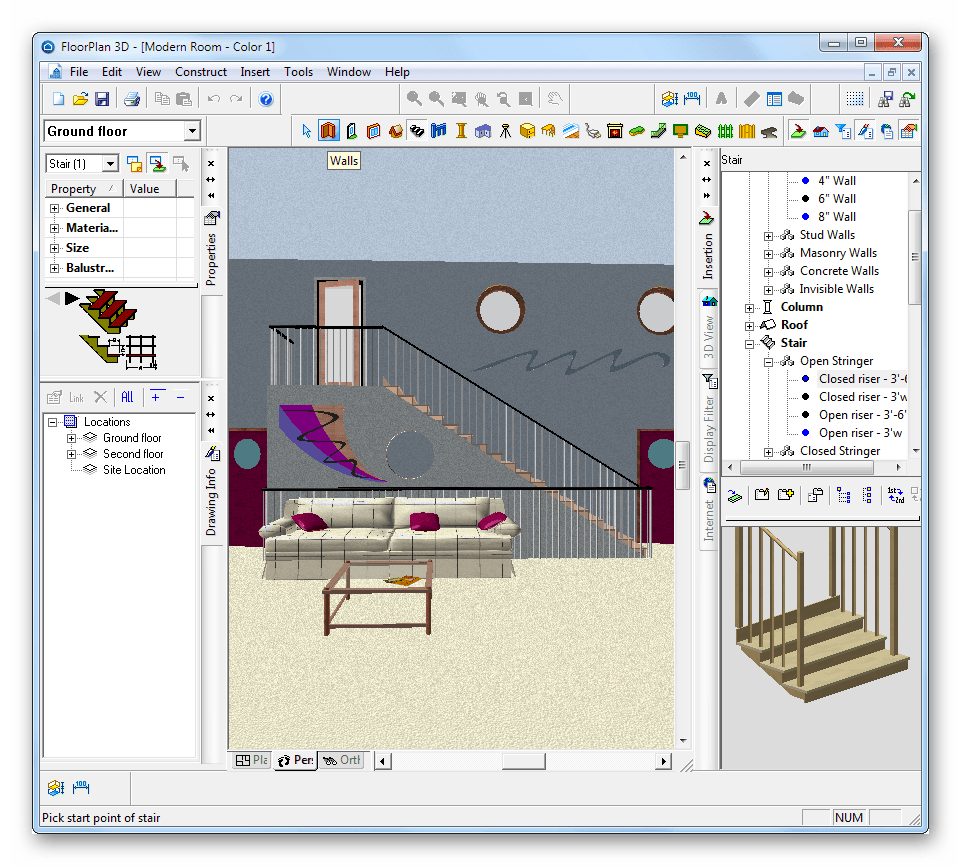 Дизайн кухни в программном обеспечении FloorPlan