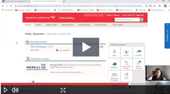 Video on opening USA bank account