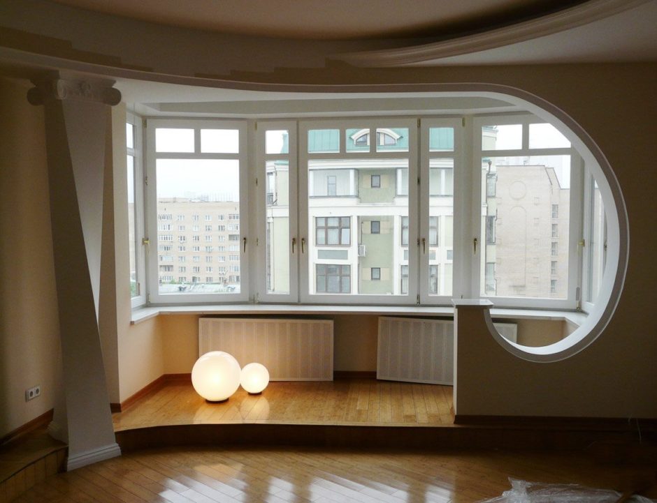 Варианты соединения балкона с комнатой